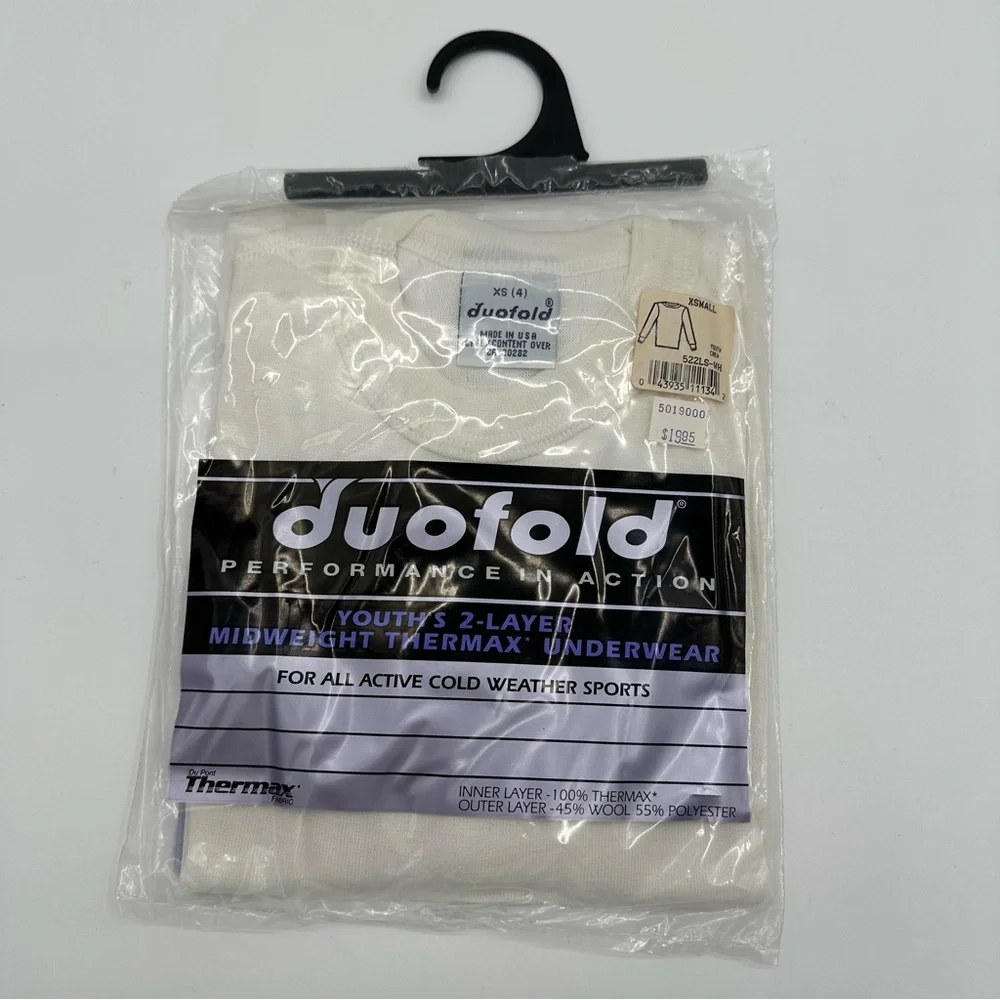 2 Vintage Duofold Youth’s XS (4) 2‎ Layer Mid weight Thermal Underwear Shirt New